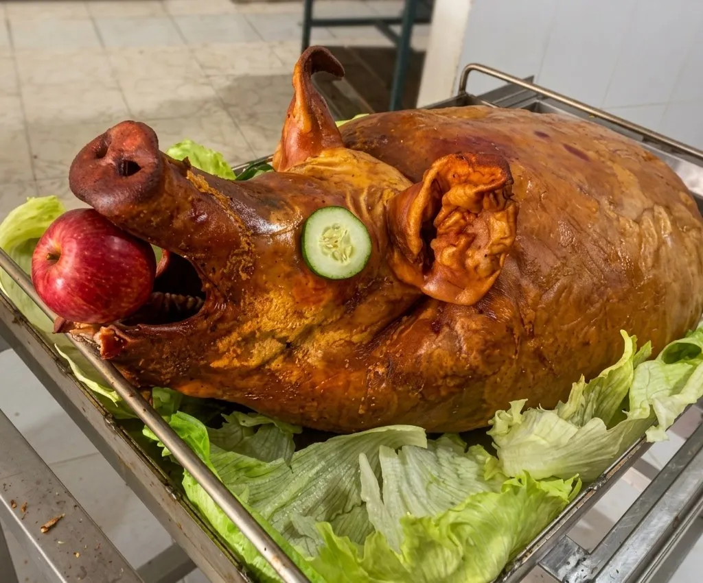 Lechona Tradicional — Lechonería Los Tres Cerditos, Cali